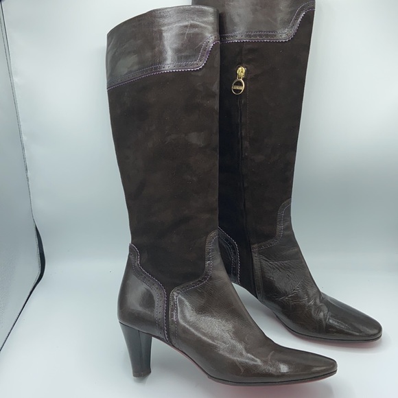 a.testoni leather and suede dress boot - Picture 9 of 9